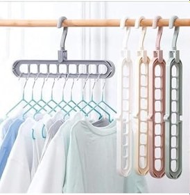 Resim Sihirli Elbise Askısı 9 Gözlü Akıllı Askı Sihirli Askılık - 5 adet 