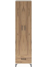 Resim Hyperion Dolap 6 Raflı Tek Çekmeceli 2 Kapaklı 60x44x243 Aytaşı-çam Antrasit 