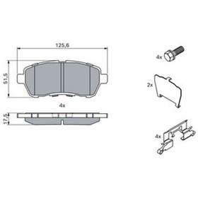 Resim Suzuki Baleno 1.2 66 Kw 2016-2020 Bosch Ön Balata Netpar24675 K1 
