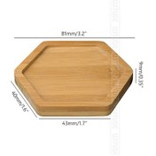 Resim Hexagon-1pc Ahşap Bambu Tepsi Bitki Saksı Yuvarlak Tabak Dikdörtgen Kaktüs Tutucu Pot Tepsi Basit Tasarım Ev Dekor El Sanatları Kase Plaka 
