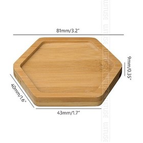 Resim Hexagon-1pc Ahşap Bambu Tepsi Bitki Saksı Yuvarlak Tabak Dikdörtgen Kaktüs Tutucu Pot Tepsi Basit Tasarım Ev Dekor El Sanatları Kase Plaka 