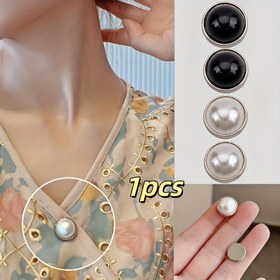 Resim Şık Manyetik Düğme - Güvenli, Kaymaz, Çıkarılabilir Manşet Kısa Sıkma Pimi, Dikiş Gerektirmez, Kostüm Değişikliği İçin Şık Siyah veya Beyaz Aksesuar, Kostüm Aksesuarı | Şık Düğme Tasarımı | Plastik Düğme 