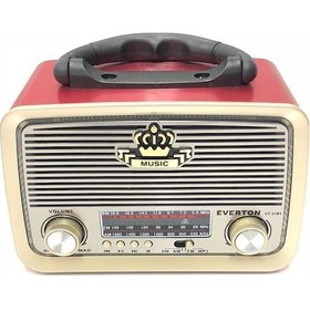 Resim Everton RT-301 Ahşap Nostaljik Görünümlü Bluetoothlu USB-SD Card MP3 Çalar Radyo Müzik Kutusu 