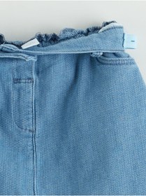 Resim LC Waikiki Beli Lastikli Kız Çocuk Jean Etek 