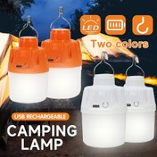 Resim 4 Adet LiHangStar Kamp Feneri - USB Şarjlı Taşınabilir Kamp Lambaları, Asma Kancalı, Süper Parlak LED Ampul (200 Lümen, Turuncu/Beyaz), USB-C Hızlı Şarj, Çadır, Kampçılık, Doğa Yürüyüşü, Acil Durumlar İçin - Açık Hava Severler İçin İdeal Hediye, Kamp Aksesuarları, İki Renkli Tasarım, Dayanıklı Plastik Gövde 