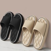 Resim Unisex EVA Terlikler, Minimalist ve Şık Düz Renk, Tüm Sezonlar İçin Kaymaz Kalın Taban, Yuvarlak Burunlu, İç Mekan, Yürüyüş ve Günlük Giyim İçin 