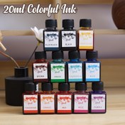 Resim 20ml Renkli Mürekkep, 12 Farklı Renk Mevcut, Karbon Kullanmadan, Plastik Şişeli, Hızlı Kuruyan, Kiremeyen, Tüm Kalemler, Kaleme Çıkarma Kalemleri, Su Temizleme Fırçaları İçin Uygun 