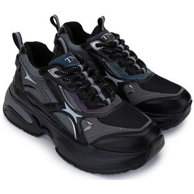 Resim Tamer Tanca Kadın Tekstil/vegan Siyah Sneakers & Spor Ayakkabı 936 71179 Bn Ayk Sk24-25 Sıyah/grı Siyah 