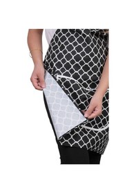 Resim Trendy Membranlı 3lü Set Sıvı Geçirmez Su Geçirmez Mutfak Önlüğü Çeyiz Seti 1 Eldiven 1 Tutacak Siyah Halkalı 