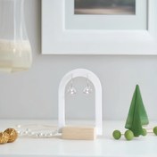 Resim 1 adet Minimalist Küpe Askısı, Küpe Tutucu ve Takı Düzenleyici, Küpe için Masaüstü Ekran Askısı, Masaüstü Takı Ekran Askısı 