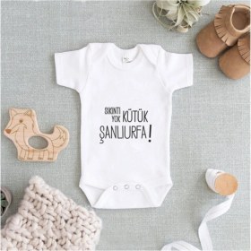 Resim Limon Bebek Beyaz Baskılı Zıbın 