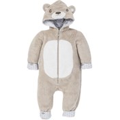 Resim Gezenbebe Hero Kahraman Kapüşonlu Welsoft Bebek Tulum (12-18 AY) Teddy 