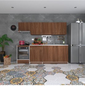 Resim Kenzlife Hazır Mutfak Seti Nayakan Cvz 240 Cm Genişlik Üst Tezgahsız Ankastre Fırın Modüllü 