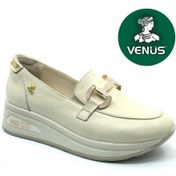 Resim Venüs Guye Hakiki Deri Ortopedik Oxford Kadın Aır-flow Taban Klasik Ayakkabı Bej 