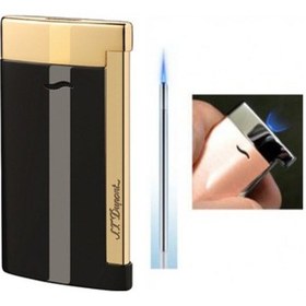 Resim S.T. Dupont Slim 7 Çakmak 027708 Lake Siyah Altın 