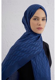 Resim Armine Monogram Desen Edition Şal Saks Mavi 