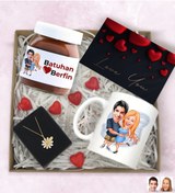 Resim Bk Gift Sevgiliye Özel Karikatürlü Hediye Seti-10, Sevgililer Günü Hediyesi, Yıl Dönümü Hediyesi, Nu 