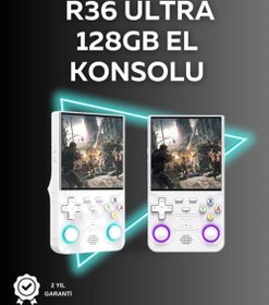Resim R36 Ultra 128GB Taşınabilir Oyun Konsolu – 4” IPS Ekran, 30.000+ Oyun, WiFi Destekli 