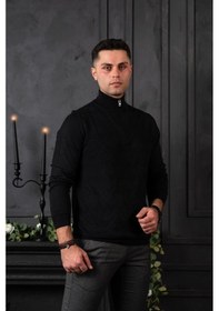 Resim San&fa Regular Fit Yarım Balıkçı Yünlü Erkek Triko Kazak 001 