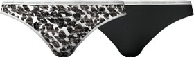 Resim Calvin Klein THONG 2PK Kadın Siyah Tanga Set 