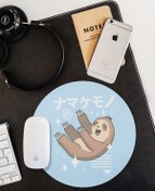 Resim WuW Kawaii Tembel Hayvan Yuvarlak Mouse Pad 