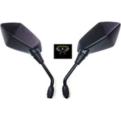 Resim Swan Ayna Takımı Sağ - Sol Siyah Cf Moto Nk 250 Nk 400 Honda Nc 700 Xvr 250 [10mm Düz Diş] 