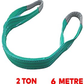 Resim Badem10 Yük Kaldırma Taşıma Indirme Halat Sapan Polyester Spanzet 2 Ton 6 Metre Turkuaz Sağlam 