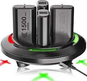Resim Noiposi Xbox One Denetleyicisi için Şarj Edilebilir Pil Paketi,4 adet 1500mAh Xbox One Şarj Edilebilir Pil Paketi,Xbox One S/X/Xbox Serisi S/X Denetleyicisi için Şarj Cihazı ile Denetleyici Pil Paketi 