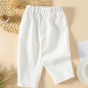 Resim Kızlar İçin Sonbahar Günlük Çok Yönlü Düz Renk Kot Pantolon 