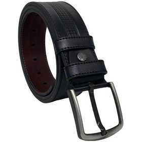 Resim Süzer Deri 4.5 Cm. Spor Suni Deri Desenli Ve Dikişli Model Erkek Kemer Siyah Siyah 
