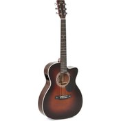 Resim Sigma OMTC-1E-SB Cutaway Elektro Akustik Gitar (Sunburst) 