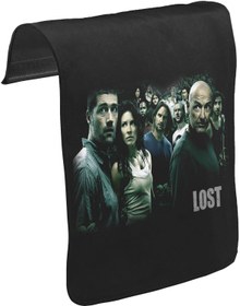 Resim Lost Unisex Siyah Tak-Çıkar Postacı Çanta Kapağı CK-599 