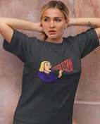 Resim Bırak Evi Bok Götürsün Oversize Tişört 