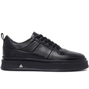 Resim Derimod Erkek Siyah Bağcıklı Kalın Tabanlı Deri Sneaker,Kışlık Spor Ayakkabı 25WFD612318 