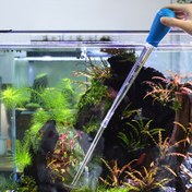 Resim 1 adet Akvaryum Balık Tankı Sifon Çakıl Vakumu, Küçük Plastik Su Çim Tankı Su Değişimi Sifonu, Balık Tankı, Kaplumbağa Tankı, Balık Besleme Tüpü, Atık Temizleme için 
