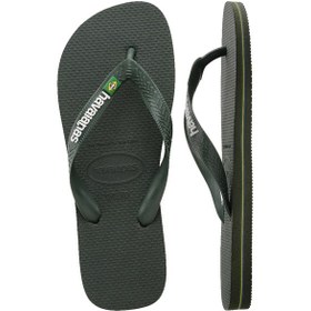 Resim Havaianas Brazil Logo Erkek Yeşil Terlik 