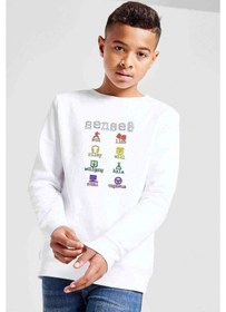 Resim Sense8 Minimalist Symbols Name Colour Baskılı Unisex Çocuk Sweat (534643944) Beyaz 