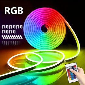 Resim LQHZMYY Tek Renk RGB Neon Şerit Işığı USB ile, 5V Güvenli DC, 24 Düğmeli Uzaktan Kumanda, IP65, Ayarlanabilir Parlaklık, Canlı Renkler, Sevgililer Günü ve Parti Süslemeleri için İdeal, Şenlikli Aydınlatma, Uzaktan Kumandalı Işıklar, Uzaktan Kumandalı Işık 