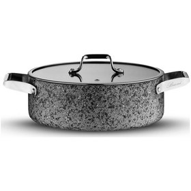 Resim Stone-age 30 Cm Çizilmez Yanmaz Yapışmaz İndüksiyonlu Basık Tencere Gri 