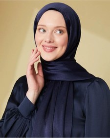 Resim FRESCO SCARFS Tesettür Hijab Janjan Abiye Şal*Lacivert 24 
