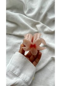Resim Lotus Mandal Toka Mandal Saç Tokası Kadın Saç Tokası - Aksesuarı Pudra Pembe 