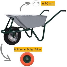 Resim Kanat Mega Galvanizli Demonte El Arabası 0.70 Mm Sac 
