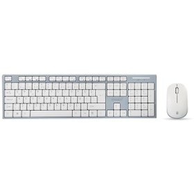 Resim Everest Km-6063 Beyaz Gri Kablosuz Q Multimedia Klavye + Mouse Set 