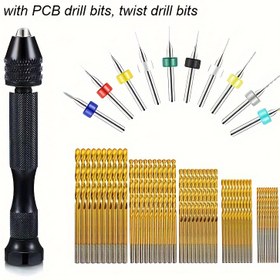 Resim 51 adet/61 adet El Matkabı Uçları Seti, Alaşımlı Çelik Mini Pin Vise El Matkabı Uç Seti, DIY El Sanatları Oyma Reçine Polimer Kil Plastik Takı Yapımı için Döner Alet 