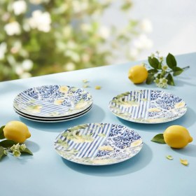 Resim Güral Porselen Camelia Lemon 6 Parça 20 cm Pasta Takımı 55742 