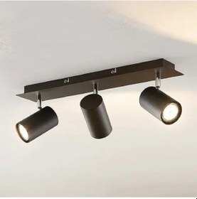 Resim Riolight Modern5 Siyah Mutfak,salon,giyinme Odası,cafeler İçin Gün İşiğı Metal 3lü Spot Ampul Dahil 3'lü Siyah 