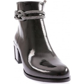 Resim Dgn 890-22k Kadin Simli İp Detayli Topuklu Bot 890-1922-R1645 Siyah Rugan 