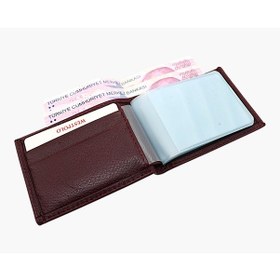 Resim Westpolo Hakiki Deri Kağıt Para Ve Bol Şeffaf Kart Bölmeli Unisex Kartlık - Bordo Bordo 