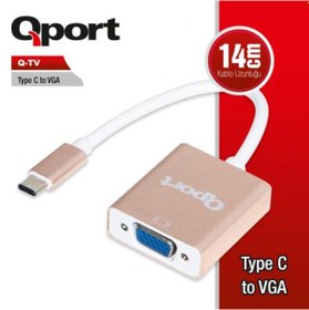 Resim Q-TV Q-TV TYPE-C (M) TO VGA (F) 1920*1080P 60 HZ CONVERTER ÇEVİRİCİ DÖNÜŞTÜRÜCÜ 