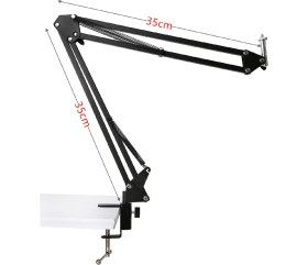 Resim The Wlue Metal Flexible Masaüstü Sıkıştırmalı Ring Light Selfie Çalışma Işığı 